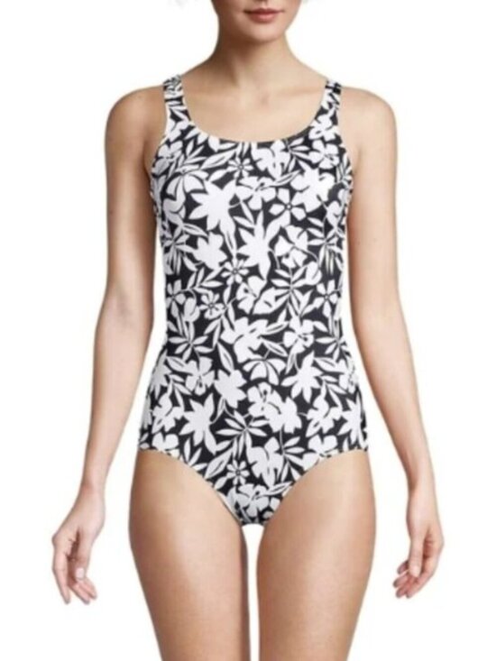 Lands' End Other - LANDS END 1 Piece Swimsuit Chlorine Resistant Tugless Tank Soft Cup  SZ 18W